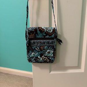 Vera Bradley Brown and Blue Crossbody Purse